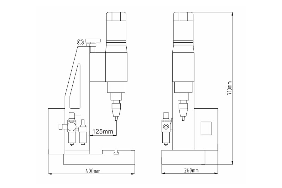 常規(guī)型氣壓鉚接機結構尺寸